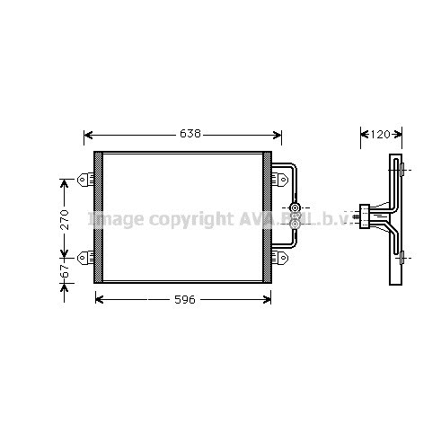 Слика на Ладник за клима AVA QUALITY COOLING RTA5256 за Renault Megane 1 Cabriolet (EA0-1) 2.0 16V IDE (EA03, EA0P, EA14) - 140 коњи бензин