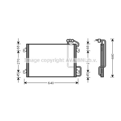 Слика на Ладник за клима AVA QUALITY COOLING RTA5273 за Renault Megane 1 (BA0-1) 1.9 dTi (BA08, BA0N) - 98 коњи дизел