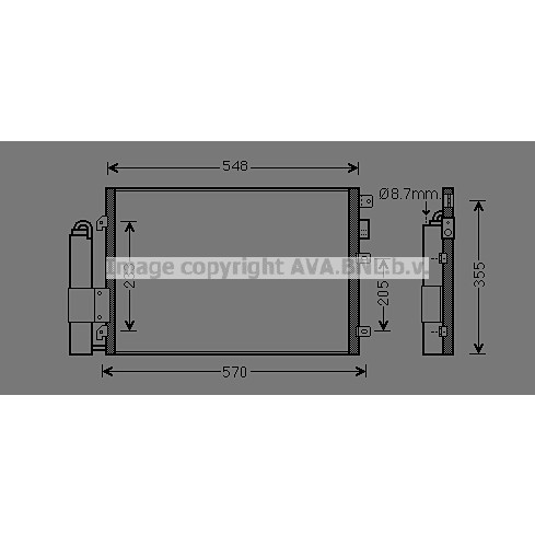 Слика на Ладник за клима AVA QUALITY COOLING RTA5275D за Renault Clio 2 1.5 dCi (B/CB08) - 82 коњи дизел