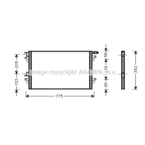 Слика на Ладник за клима AVA QUALITY COOLING RTA5280 за Renault Laguna 2 Grandtour (KG0-1) 1.9 dCi (KG0G) - 120 коњи дизел