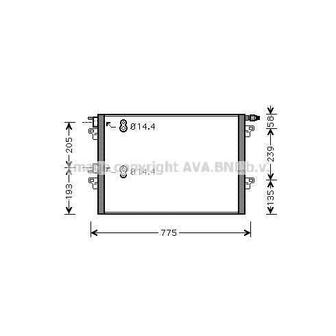 Слика на Ладник за клима AVA QUALITY COOLING RTA5297 за Renault Espace 4 (JK0) 3.0 dCi (JK0J, JK0V) - 177 коњи дизел