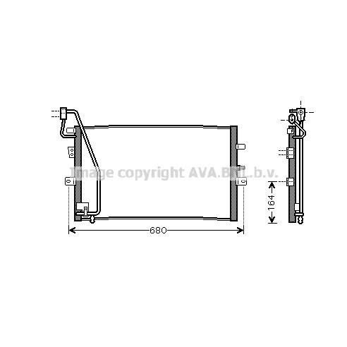 Слика на Ладник за клима AVA QUALITY COOLING SB5056 за Saab 9-5 Saloon (YS3E) 2.0 t Biopower - 179 коњи Бензин/Етанол