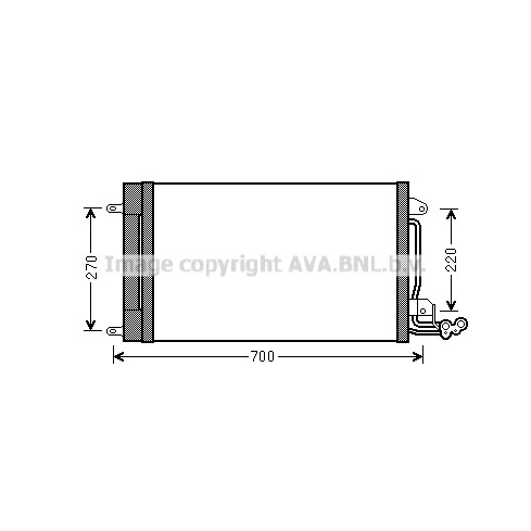 Слика на Ладник за клима AVA QUALITY COOLING STA5038D за Skoda Fabia Estate (NJ5) 1.0 - 60 коњи бензин