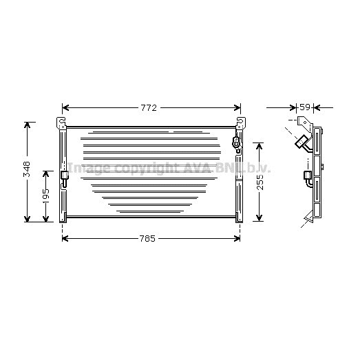 Слика на Ладник за клима AVA QUALITY COOLING TO5130 за Toyota RAV4 Cabrio (SXA1) 2.0 16V 4WD - 129 коњи бензин