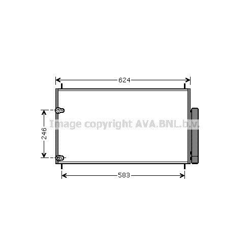 Слика на Ладник за клима AVA QUALITY COOLING TOA5405D за Toyota Corolla Sedan (E15) 1.4 VVT-i - 97 коњи бензин