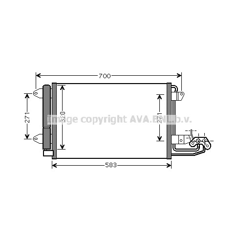 Слика на Ладник за клима AVA QUALITY COOLING VN5209D за Audi A3 Sportback (8PA) 1.8 TFSI - 160 коњи бензин