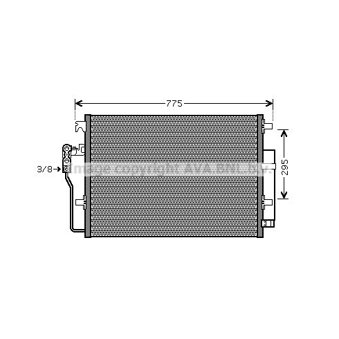 Слика на Ладник за клима AVA QUALITY COOLING VNA5277D за Mercedes Sprinter 3.5-t Bus (906) 316 NGT (906.733, 906.735) - 156 коњи Бензин/Метан (CNG)