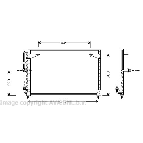 Слика на Ладник за клима AVA QUALITY COOLING VO5080 за Volvo 440K (445) 2.0 - 110 коњи бензин