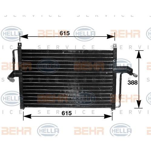 Слика на Ладник за клима BEHR HELLA SERVICE 8FC 351 035-051 за Opel Senator B 3.0 24V - 204 коњи бензин