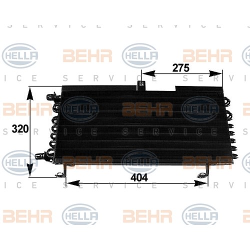 Слика на Ладник за клима BEHR HELLA SERVICE 8FC 351 038-281 за Peugeot 205 (741A,C) 1.0 - 45 коњи бензин