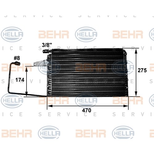 Слика на Ладник за клима BEHR HELLA SERVICE 8FC 351 038-401 за Citroen AX Hatchback ZA 14 GT - 80 коњи бензин