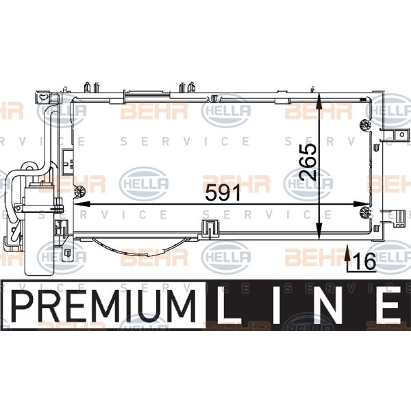 Слика на Ладник за клима BEHR HELLA SERVICE PREMIUM LINE 8FC 351 300-611