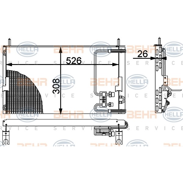 Слика на Ладник за клима BEHR HELLA SERVICE PREMIUM LINE 8FC 351 317-131 за Porsche 944 2.5 - 163 коњи бензин