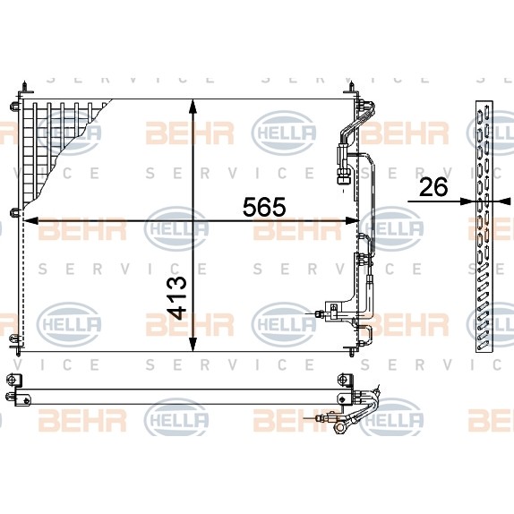 Слика на Ладник за клима BEHR HELLA SERVICE PREMIUM LINE 8FC 351 317-221 за Volvo 740 Saloon (744) 2.4 TD - 113 коњи дизел