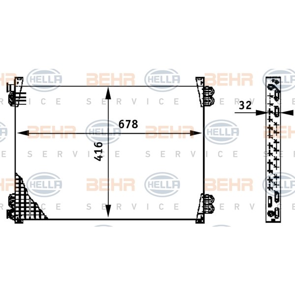 Слика на Ладник за клима BEHR HELLA SERVICE PREMIUM LINE 8FC 351 317-251 за камион Volvo F 12/320,F 12/330 - 320 коњи дизел