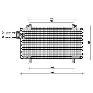 Слика на Ладник за клима DELPHI TSP0225059 за Renault 21 Hatchback 2.1 Turbo-D (B486, B488, B48V) - 88 коњи дизел