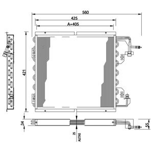 Слика на Ладник за клима DELPHI TSP0225178 за Renault Extra Van 1.9 D (F40P, F40N, F40E) - 64 коњи дизел