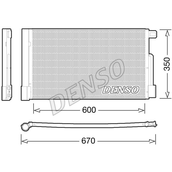 Слика на Ладник за клима DENSO DCN01004 за Fiat Punto 199 1.4 16V - 152 коњи бензин