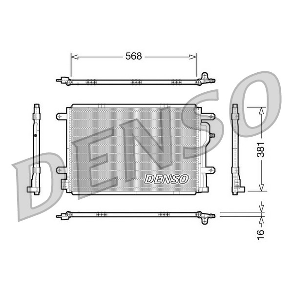 Слика на Ладник за клима DENSO DCN02004 за Audi A6 Avant (4B, C5) 1.8 T - 180 коњи бензин