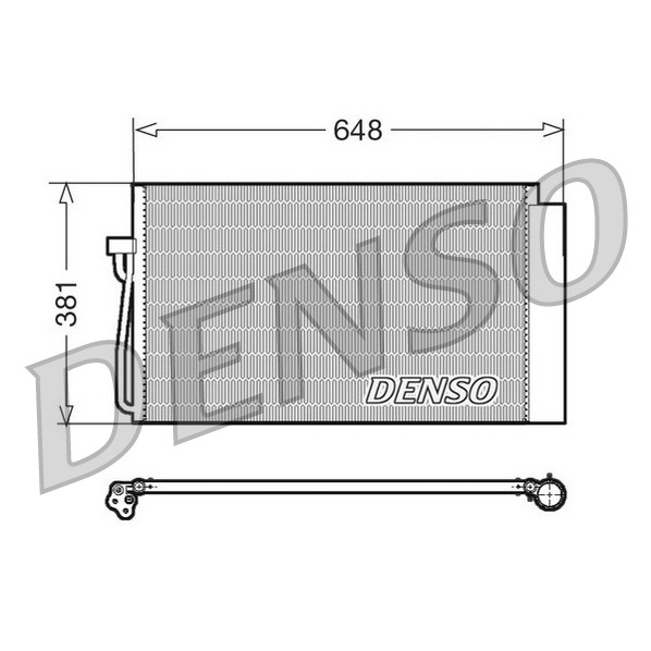 Слика на Ладник за клима DENSO DCN05017 за BMW 5 Sedan E60 520 d - 177 коњи дизел