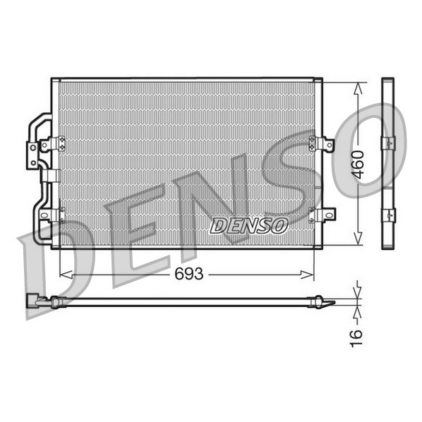 Слика на Ладник за клима DENSO DCN07040 за Citroen Jumpy BOX BS,BT,BY,BZ 2.0 HDi 95 - 94 коњи дизел