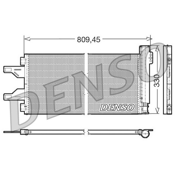 Слика на Ладник за клима DENSO DCN07050 за Fiat Ducato BUS 250 130 Multijet 2,3 D - 131 коњи дизел