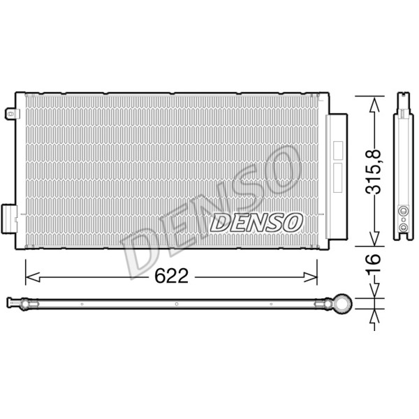 Слика на Ладник за клима DENSO DCN09044 за Fiat 500L 1.4 - 120 коњи бензин