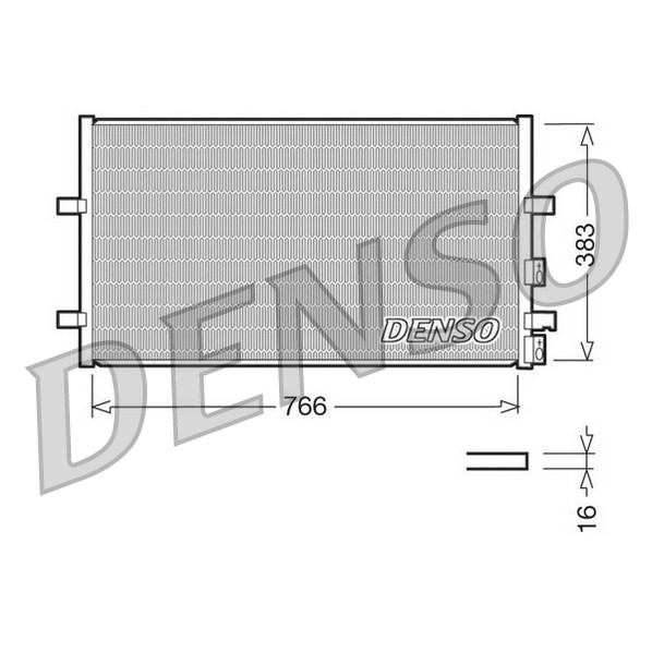 Слика на Ладник за клима DENSO DCN10009 за Ford Transit BUS 2.2 TDCi - 100 коњи дизел