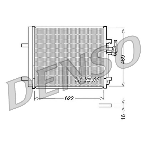 Слика на Ладник за клима DENSO DCN10016 за Volvo V60 2.0 D3 - 150 коњи дизел