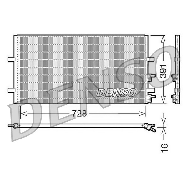 Слика на Ладник за клима DENSO DCN10017 за Ford Transit BUS 2.2 TDCi - 115 коњи дизел