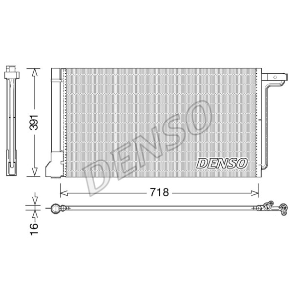 Слика на Ладник за клима DENSO DCN10028 за Ford Focus 3 Hatchback 1.6 Ti - 85 коњи бензин