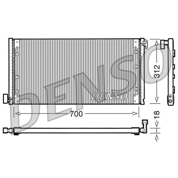 Слика на Ладник за клима DENSO DCN12001 за камион Iveco Daily 2 Bus Box 29 L 10 V (ALJA43A2, ALJA42A2, ALJA41A2) - 95 коњи дизел