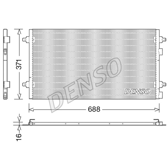 Слика на Ладник за клима DENSO DCN13004 за Lancia Thesis (841AX) 3.0 V6 (841AXC1101) - 215 коњи бензин