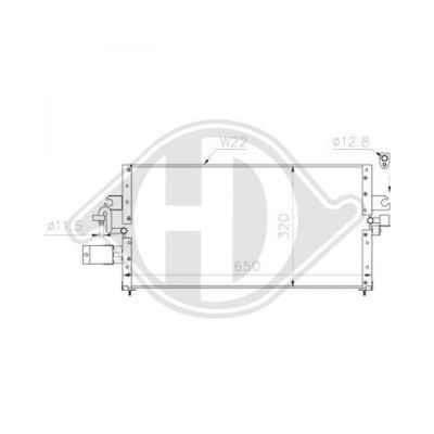 Слика на Ладник за клима DIEDERICHS Climate DCC1092 за Nissan Primera Hatchback (P10) 1.6 - 90 коњи бензин