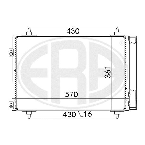 Слика на Ладник за клима ERA 667013 за Citroen C4 Picasso UD 2.0 HDi 138 - 136 коњи дизел