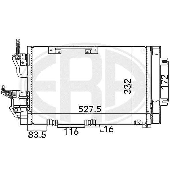 Слика на Ладник за клима ERA 667015 за Opel Astra H GTC 1.9 CDTi 16V - 120 коњи дизел