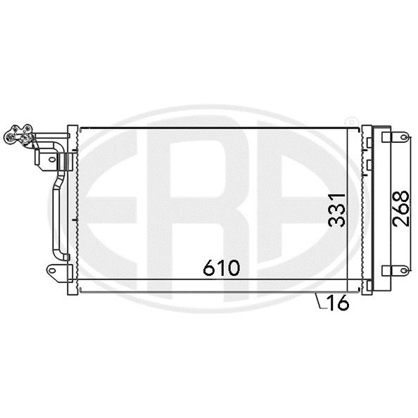 Слика на Ладник за клима ERA 667026 за VW Polo 5 (6R) 1.4 BiFuel - 82 коњи Бензин/Автогаз (LPG)