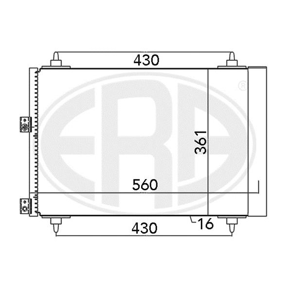 Слика на Ладник за клима ERA 667071 за Citroen Berlingo BOX M 1.6 HDI 90 (MB9HX, MC9HX) - 90 коњи дизел