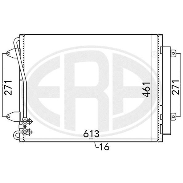 Слика на Ладник за клима ERA 667108 за VW Passat 6 Sedan (B6,3c2) 3.6 FSI 4motion - 280 коњи бензин