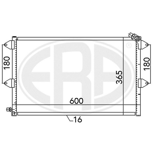 Слика на Ладник за клима ERA 667126 за VW Polo 3 Classic (6kv2) 90 1.9 TDI - 90 коњи дизел