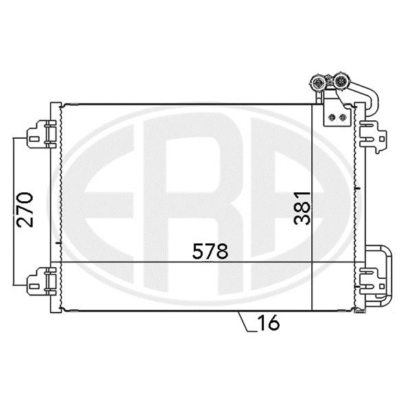 Слика на Ладник за клима ERA 667127 за Renault Megane 1 (BA0-1) 1.9 dTi (BA08, BA0N) - 98 коњи дизел