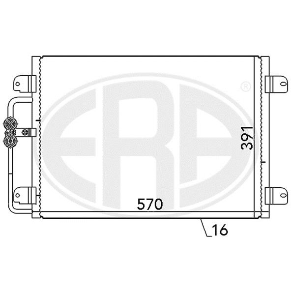 Слика на Ладник за клима ERA 667143 за Renault Megane 1 (BA0-1) 1.6 e (BA0F, BA0S) - 90 коњи бензин