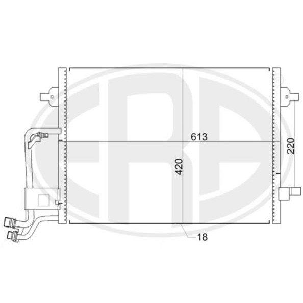 Слика на Ладник за клима ERA 667153 за Skoda Superb Sedan (3U4) 1.9 TDI - 130 коњи дизел