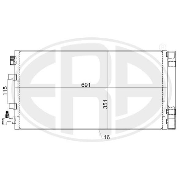 Слика на Ладник за клима ERA 667155 за Renault Megane 3 Coupe 1.5 dCi (DZ0C, DZ1A) - 90 коњи дизел