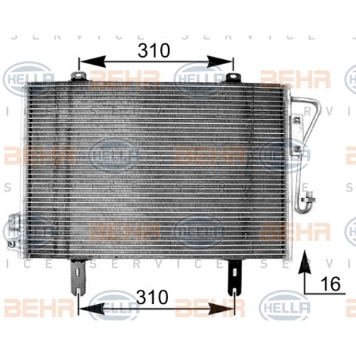 Слика на Ладник за клима HELLA 8FC 351 038-591 за Renault Kangoo (KC0-1) 1.9 dTi (KC0U) - 80 коњи дизел