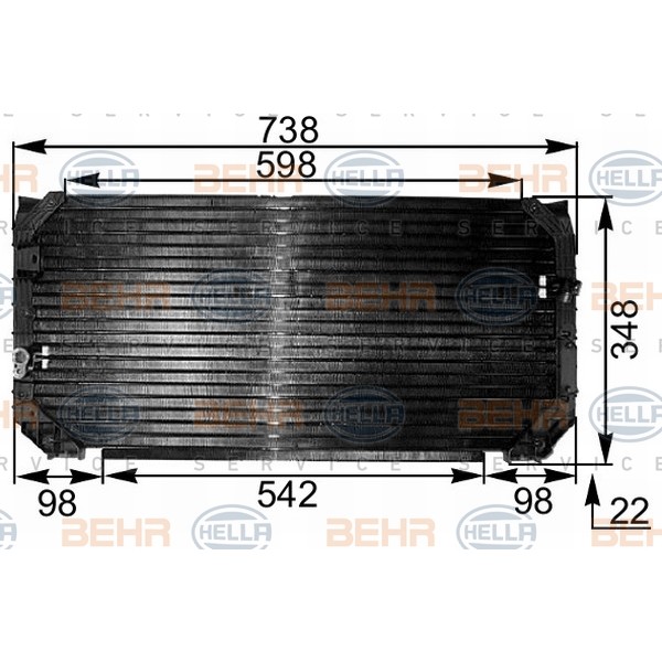 Слика на Ладник за клима HELLA 8FC 351 300-521 за Toyota Corolla Liftback (E9) 1.6 i (AE94) - 102 коњи бензин