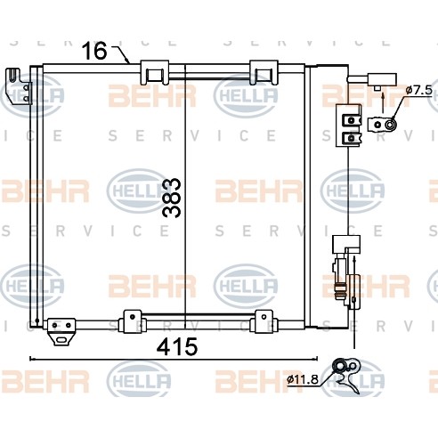 Слика на Ладник за клима HELLA 8FC 351 301-374