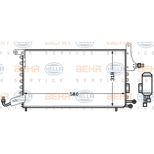 Слика на Ладник за клима HELLA 8FC 351 301-541 за Seat Toledo (1L) 1.6 i - 71 коњи бензин