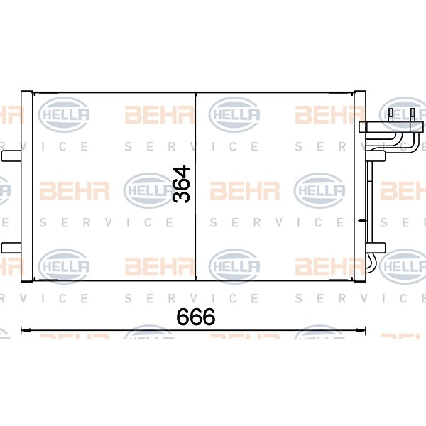 Слика на Ладник за клима HELLA 8FC 351 301-734 за Ford Focus 2 Convertible 2.0 TDCi - 136 коњи дизел