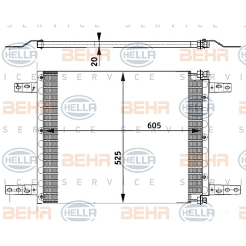 Слика на Ладник за клима HELLA 8FC 351 302-031 за камион Scania 2 Series 92 M/245 - 245 коњи дизел